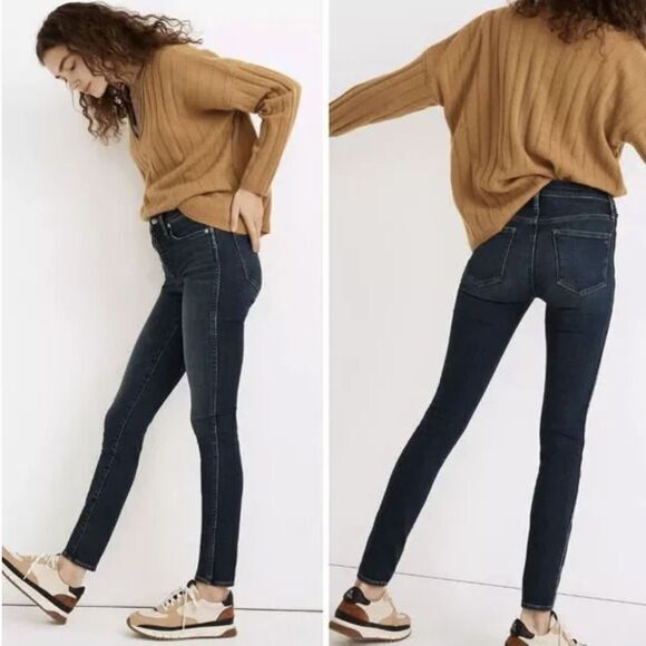 NEW Madewell 10" High-Rise Skinny Jeans in Marengo Wash, 26 - Picture 3 of 16
